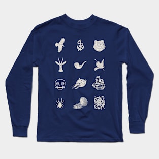 Hipsters Doodles Long Sleeve T-Shirt